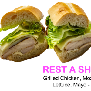 Grilled Chicken, Mozzarella, Lettuce, Mayo on Sub