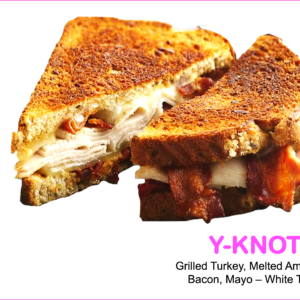 Grilled Turkey, Bacon, Melted American, Mayo, Toasted on White Bread