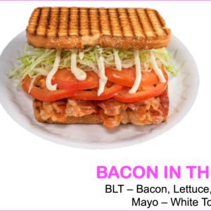 BLT-Bacon, Lettuce, Tomato, Mayo on White Toast