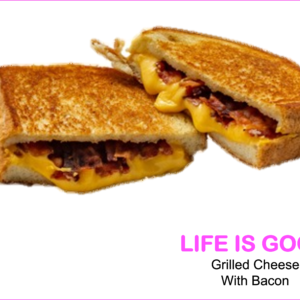 Grilled Cheese with Bacon on White Bread