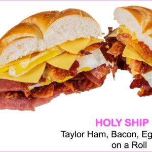 Taylor ham bacon egg & Cheese