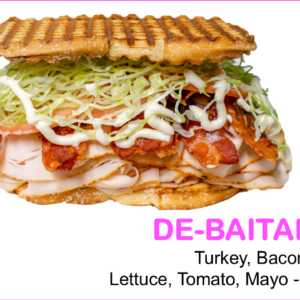 Turkey, Bacon, Lettuce, Tomato, BLT Mayo on a White Toast