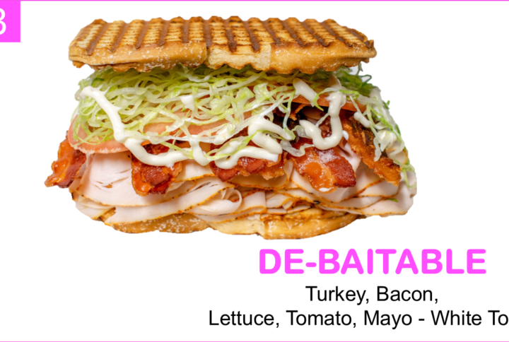 Turkey, Bacon, Lettuce, Tomato, BLT Mayo on a White Toast