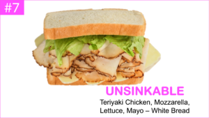 Teriyaki Chicken, Mozzarella, Lettuce, Mayo on White Bread