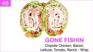 Chipotle Chicken, Bacon, Lettuce, Tomato, Ranch in a Wrap