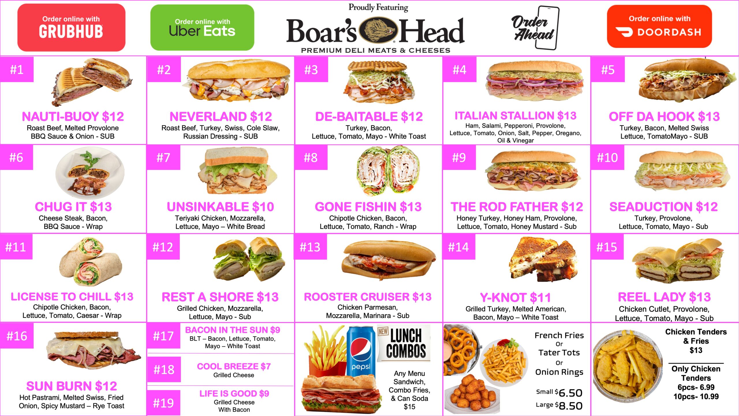 Jefferson Market Deli Sandwich Menu